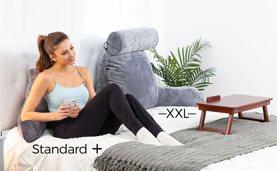 Bed Triangular Cushion Back Support Pillow for Bed Sitting Soft