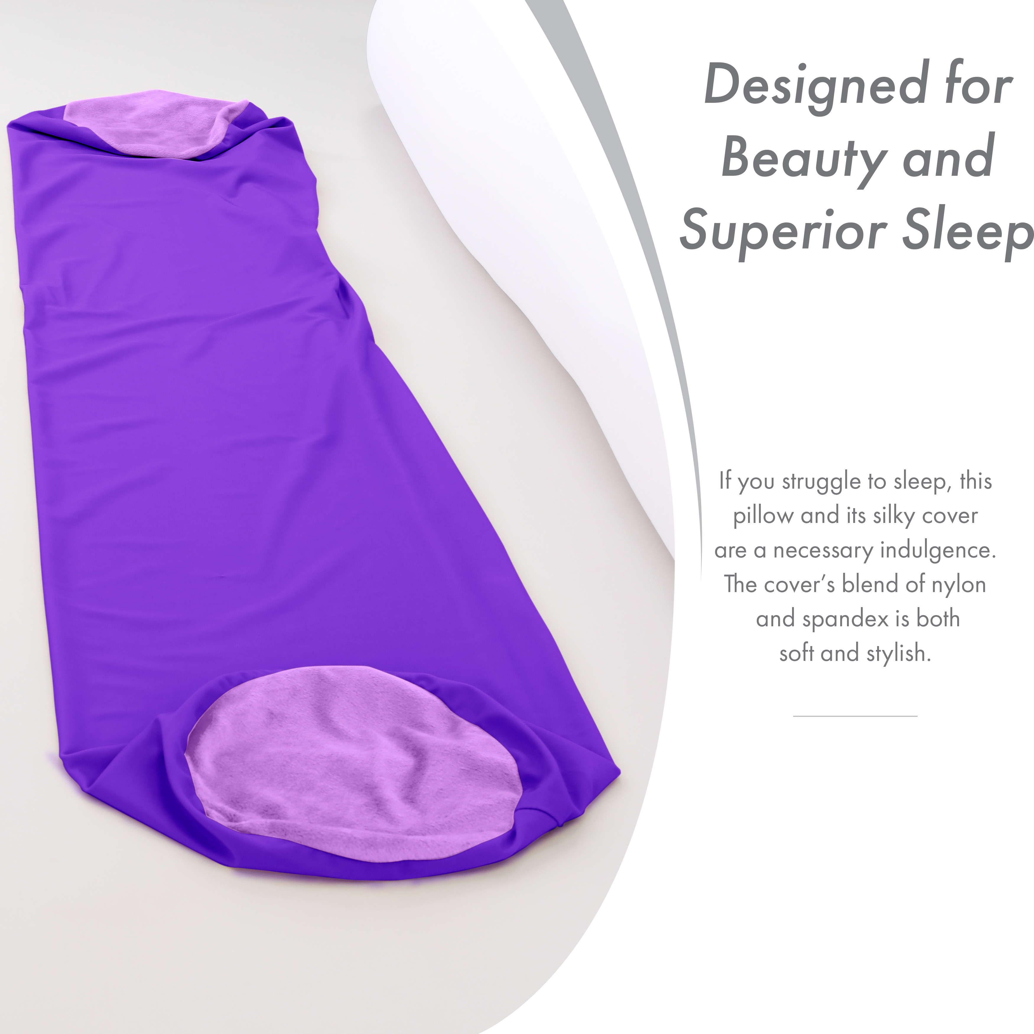 Dark Lavender, COVER Only Microbead Body Pillow